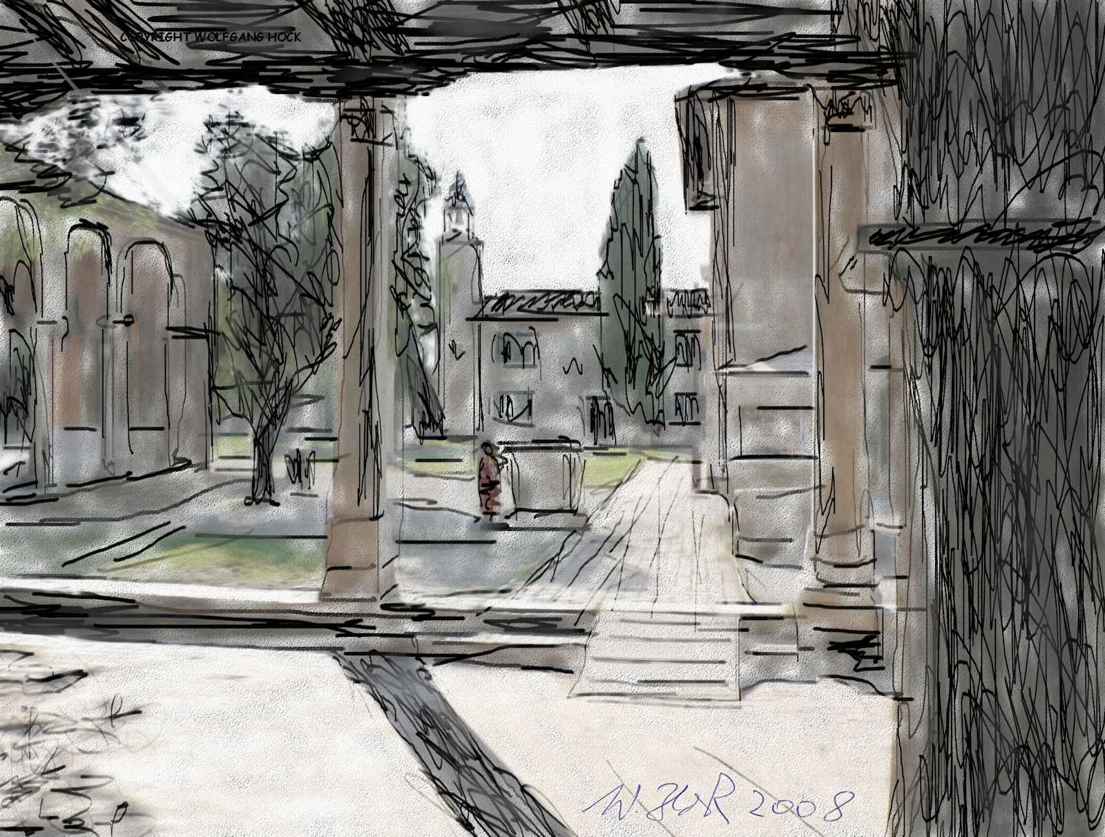 Torcello 2008   Inkjet printed computer drawing on paper, edition of 5 53 x 40 cm (5 megapixel)