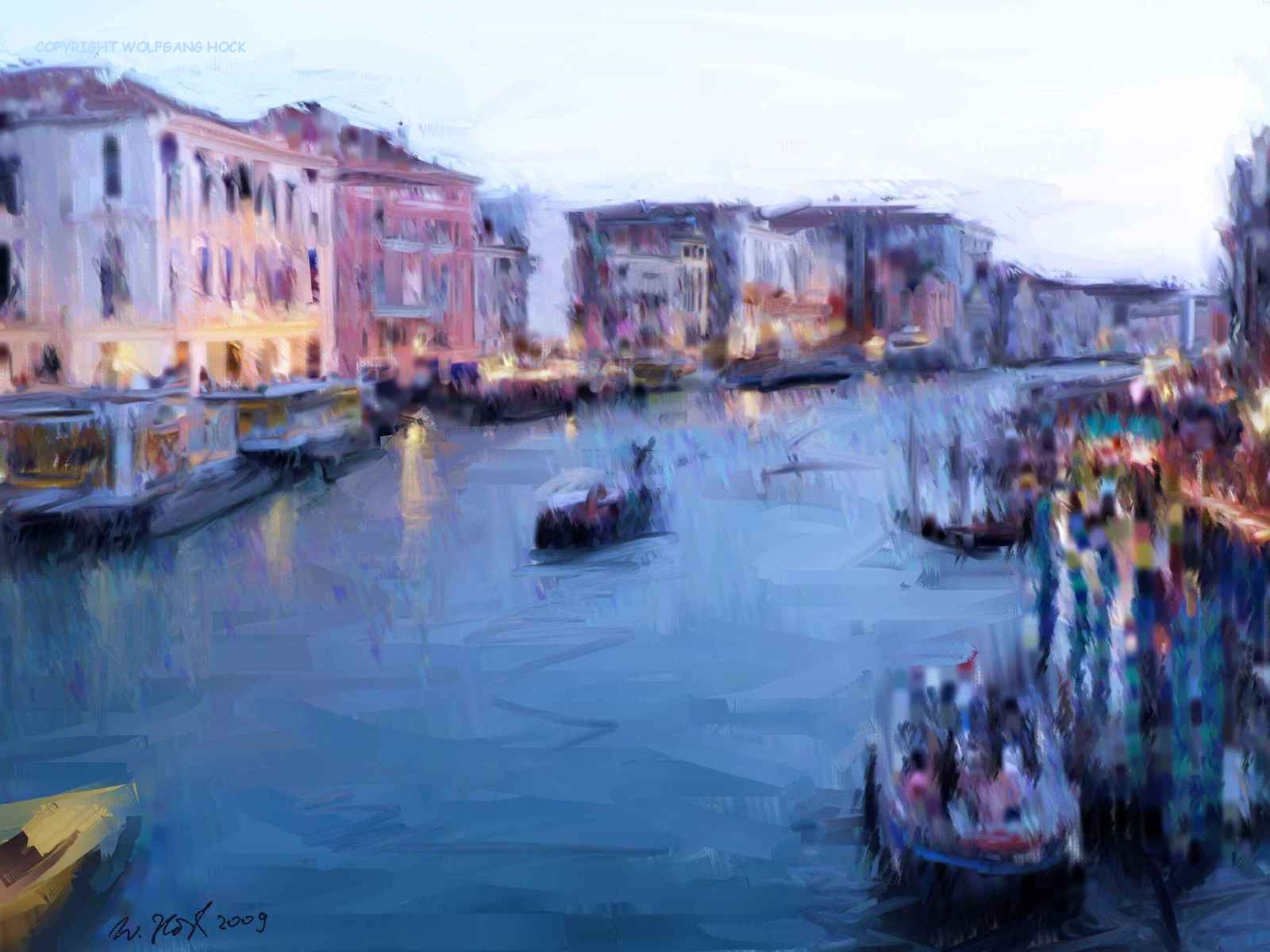 Canal grande 2009   Inkjet printed computer painting on paper, edition of 5 53 x 40 cm (5 megapixel)