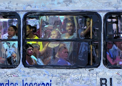 Bus BI 2026    Handmade digital painting on canvas 170 x 120 cm (188 megapixels)